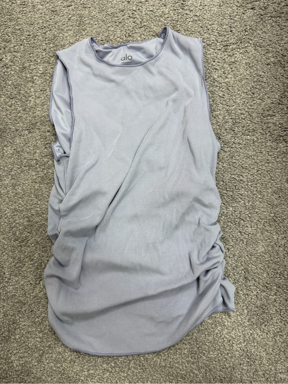 ALO Yoga Light Lavender Ribbed Muscle Tee